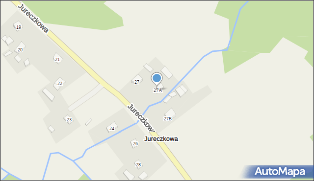 Jureczkowa, Jureczkowa, 27A, mapa Jureczkowa