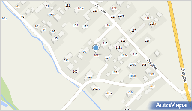 Jurgów, Jurgów, 101, mapa Jurgów