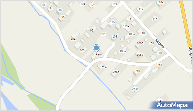 Jurgów, Jurgów, 102, mapa Jurgów