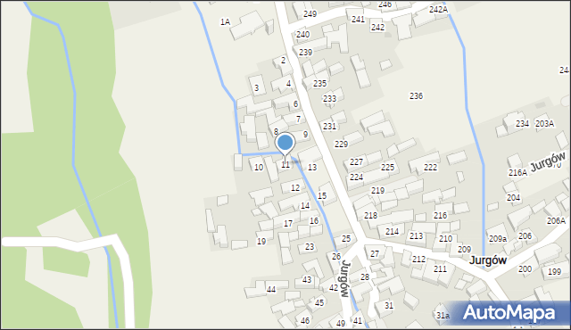 Jurgów, Jurgów, 11, mapa Jurgów