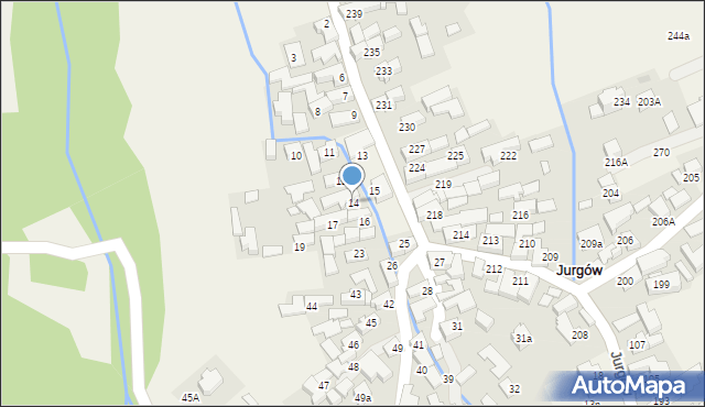 Jurgów, Jurgów, 14, mapa Jurgów