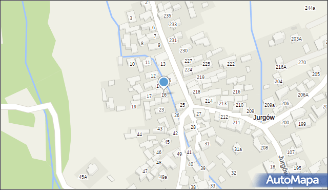 Jurgów, Jurgów, 16, mapa Jurgów