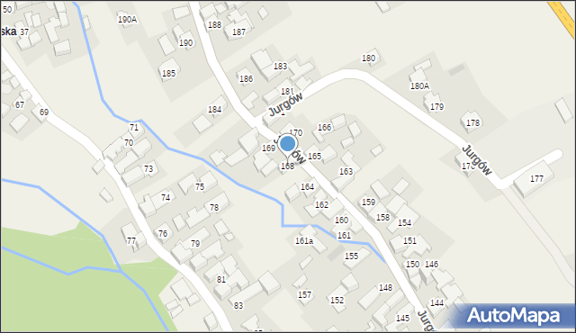 Jurgów, Jurgów, 168, mapa Jurgów