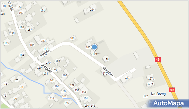 Jurgów, Jurgów, 179, mapa Jurgów
