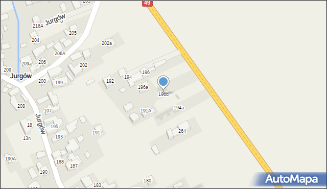 Jurgów, Jurgów, 196b, mapa Jurgów