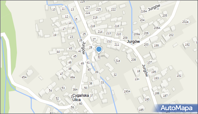 Jurgów, Jurgów, 31, mapa Jurgów