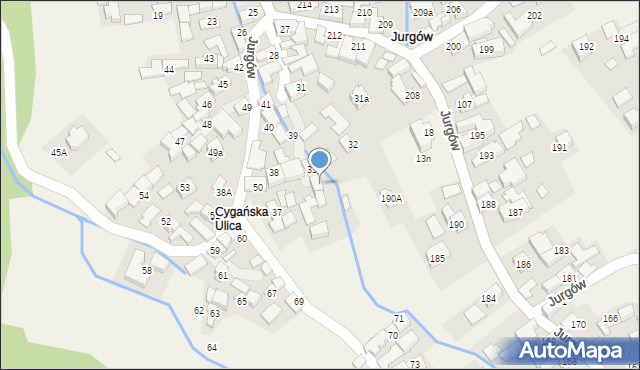 Jurgów, Jurgów, 34, mapa Jurgów