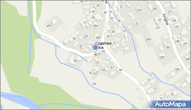 Jurgów, Jurgów, 59, mapa Jurgów