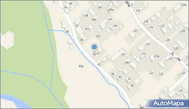 Jurgów, Jurgów, 91, mapa Jurgów