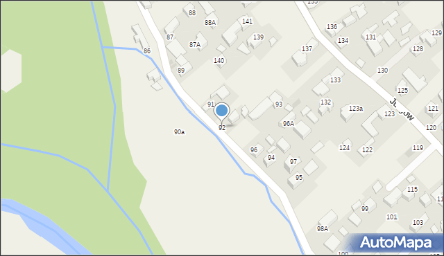 Jurgów, Jurgów, 92, mapa Jurgów