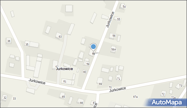 Jurkowice, Jurkowice, 58, mapa Jurkowice