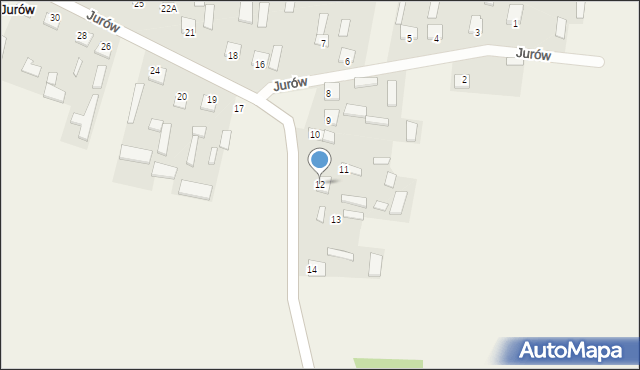 Jurów, Jurów, 12, mapa Jurów