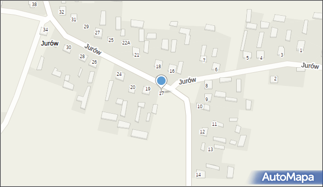 Jurów, Jurów, 17, mapa Jurów