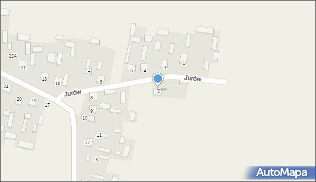 Jurów, Jurów, 2, mapa Jurów