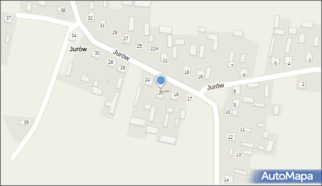 Jurów, Jurów, 20, mapa Jurów