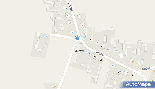 Jurów, Jurów, 34, mapa Jurów