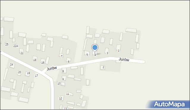 Jurów, Jurów, 4, mapa Jurów