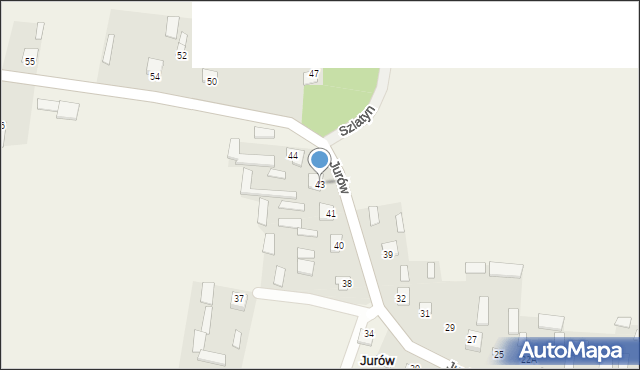 Jurów, Jurów, 43, mapa Jurów