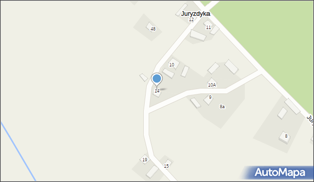 Juryzdyka, Juryzdyka, 14, mapa Juryzdyka