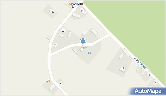 Juryzdyka, Juryzdyka, 9, mapa Juryzdyka