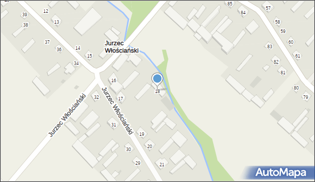 Jurzec Włościański, Jurzec Włościański, 18, mapa Jurzec Włościański