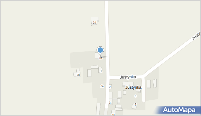 Justynka, Justynka, 1a, mapa Justynka
