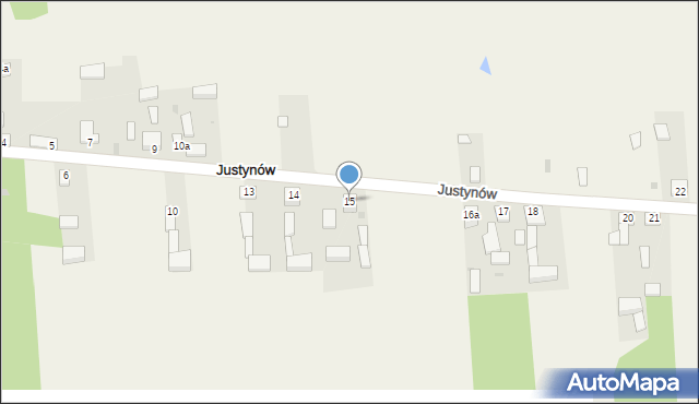 Justynów, Justynów, 15, mapa Justynów