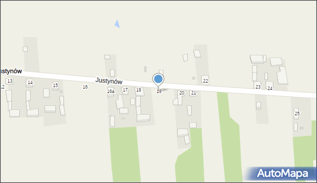 Justynów, Justynów, 19, mapa Justynów