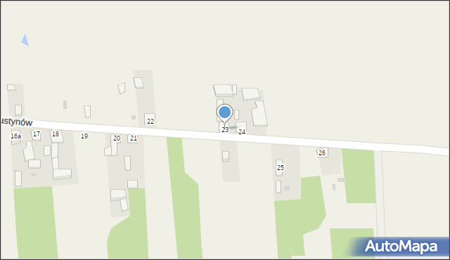 Justynów, Justynów, 23, mapa Justynów