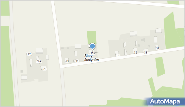 Justynów, Justynów, 30a, mapa Justynów