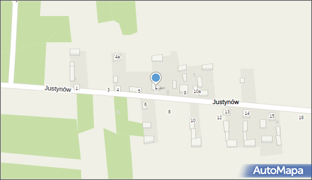 Justynów, Justynów, 7, mapa Justynów