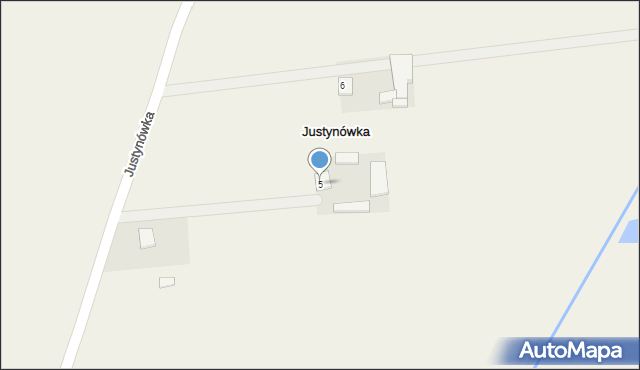 Justynówka, Justynówka, 5, mapa Justynówka