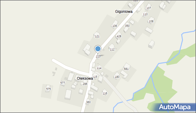 Juszczyn, Juszczyn, 113, mapa Juszczyn