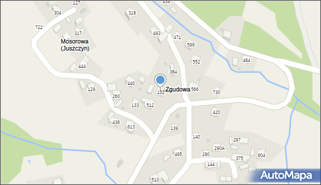 Juszczyn, Juszczyn, 132, mapa Juszczyn