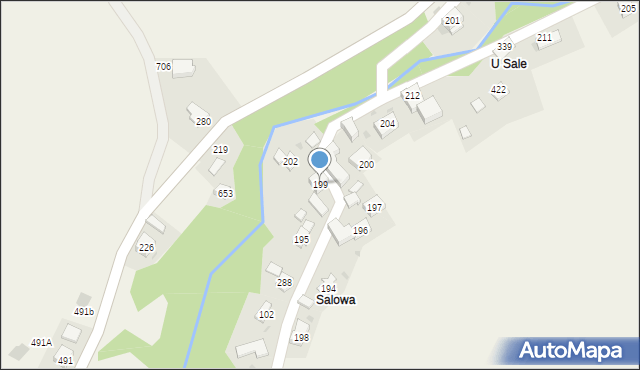 Juszczyn, Juszczyn, 199, mapa Juszczyn