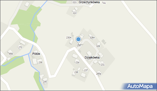 Juszczyn, Juszczyn, 230, mapa Juszczyn