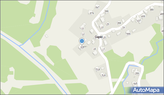 Juszczyn, Juszczyn, 315, mapa Juszczyn