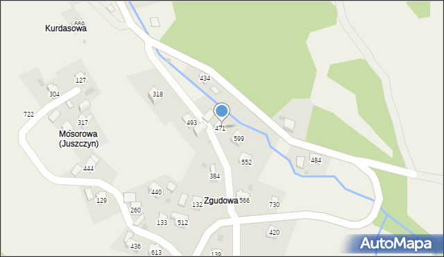 Juszczyn, Juszczyn, 471, mapa Juszczyn