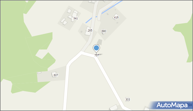 Juszczyn, Juszczyn, 707, mapa Juszczyn