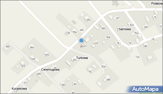 Juszczyn, Juszczyn, 83, mapa Juszczyn