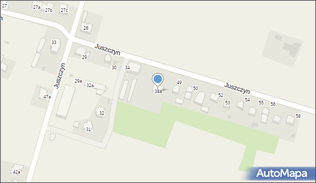 Juszczyn, Juszczyn, 34a, mapa Juszczyn