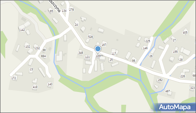 Juszczyna, Juszczyna, 123, mapa Juszczyna