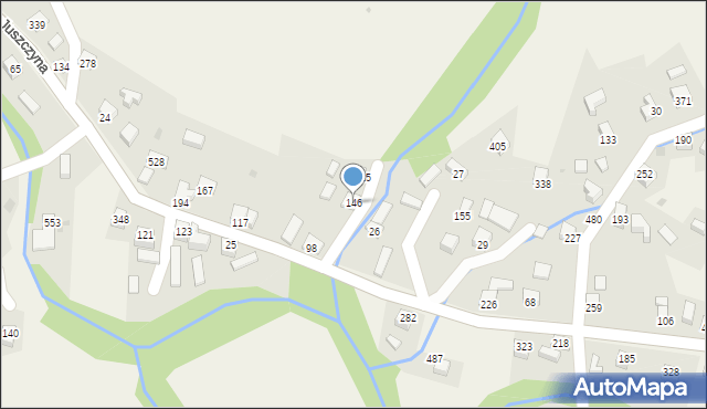 Juszczyna, Juszczyna, 146, mapa Juszczyna