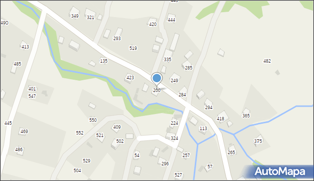 Juszczyna, Juszczyna, 200, mapa Juszczyna