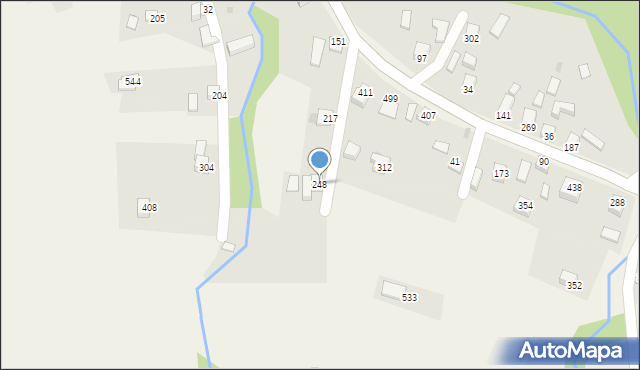 Juszczyna, Juszczyna, 248, mapa Juszczyna