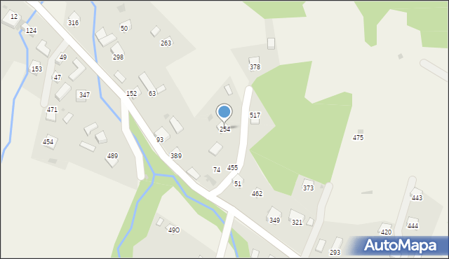 Juszczyna, Juszczyna, 254, mapa Juszczyna