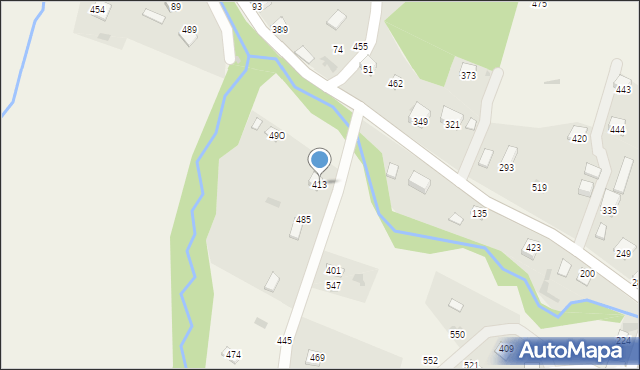 Juszczyna, Juszczyna, 413, mapa Juszczyna