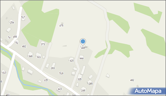 Juszczyna, Juszczyna, 443, mapa Juszczyna