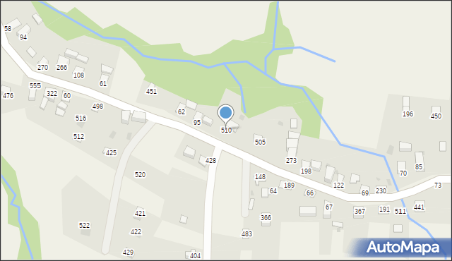 Juszczyna, Juszczyna, 510, mapa Juszczyna