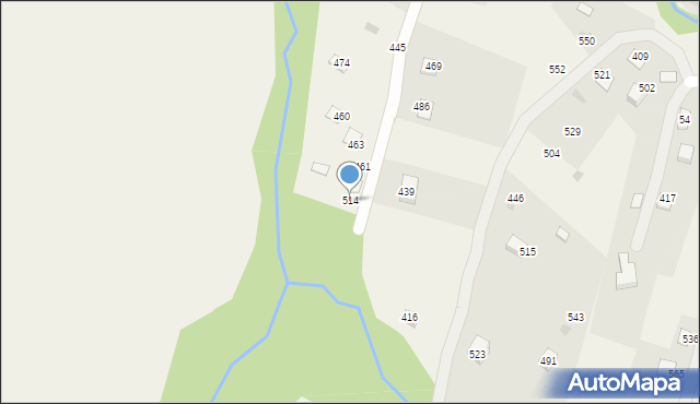 Juszczyna, Juszczyna, 514, mapa Juszczyna